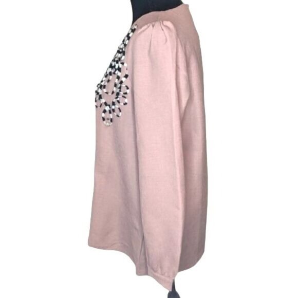 Eyescream Embellished Long Sleeve Blouse Small - Picture 2 of 4